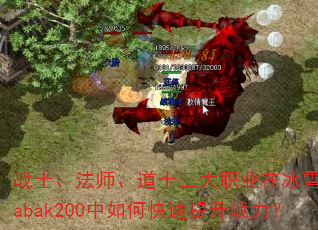战士、法师、道士三大职业在冰雪传奇sabak200中如何快速提升战力? 战士、法师、道士三大职业在冰雪传奇sabak200中如何快速提升战力?
