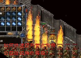 如何快速提升复古传奇公益版的角色等级? 如何快速提升复古传奇公益版的角色等级?