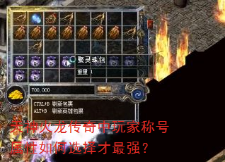 天神火龙传奇中玩家称号属性如何选择才最强? 天神火龙传奇中玩家称号属性如何选择才最强?