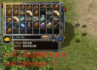 如何正确运用新开副本SF的幻影分割技巧? 如何正确运用新开副本SF的幻影分割技巧?
